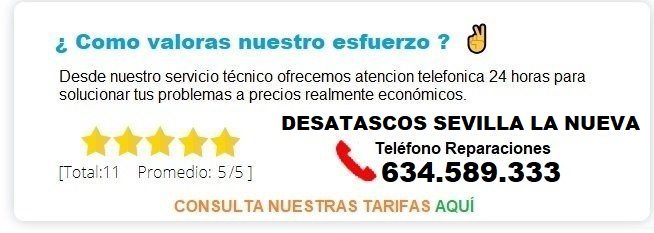 Desatascos Sevilla la Nueva Precios